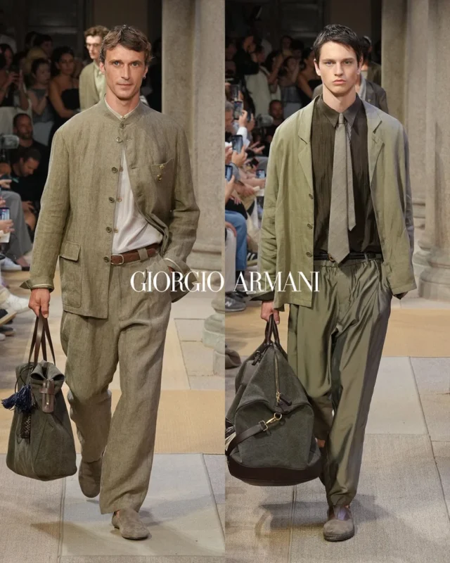 @clementchabernaud @christianlevack @_cheikhdia @finn_hayton @cinthiaamacedo & @aleksandar_rusic walking for @giorgioarmani SS/27 Show 

Casting @gerelovesa