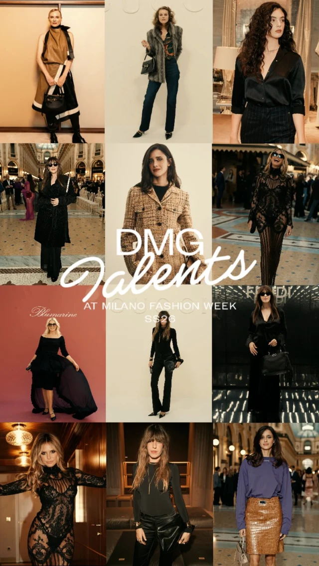 DMG Talents during Milano Fashion Week 

@monicabellucciofficiel @bennipi & @heidiklum in the front row at #VogueWorld Milano 

@valeriamazzaok attends the @blumarine SS27 Show 

@evaherzigova & @loudoillon attending the @gucci #TheStoreShow 

@dianekruger attending the @tods SS27 Show 

@devacassel attends the new @dior flagship store opening in Milan 

@bennipi attends the @prada SS27 show 

@monicabellucciofficiel attends the @fendi SS27 Show